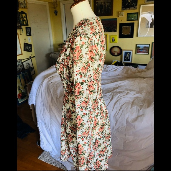 Vintage Dawn Joy Fashions Floral/Rose Dress - Picture 14 of 15